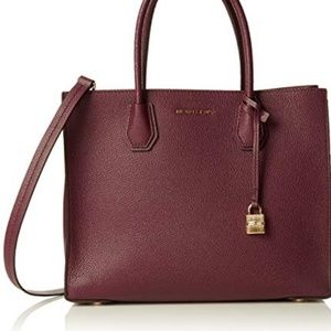 Michael Kors Mercer Satchel Crossbody PLUM